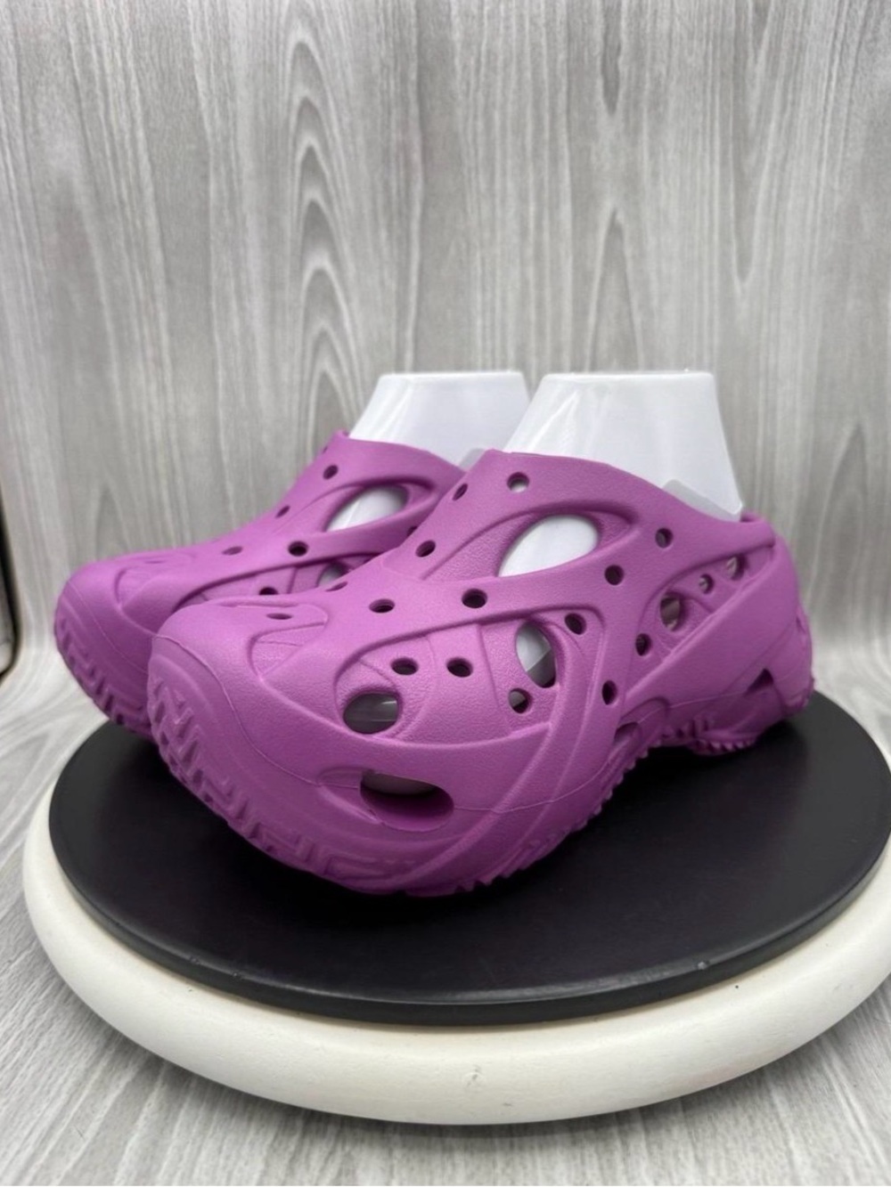 Crocs Caged Clogs (Size W8) Purple Platform Women's NEW Garden Shoes Slip-Ons